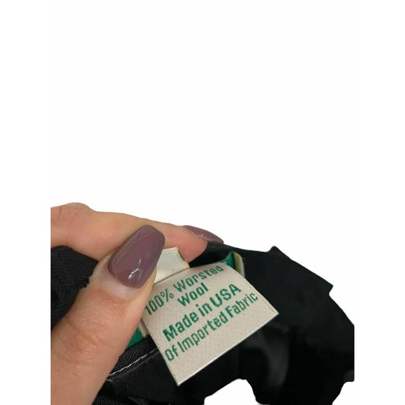 Austin Reed‎ Vintage Wool Skirt Midi Black Size 6 - Picture 7 of 7